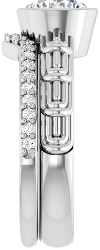 Sužadėtuvių Žiedas „Solitaire“ 585 Baltojo Aukso Round 7.4mm (9)