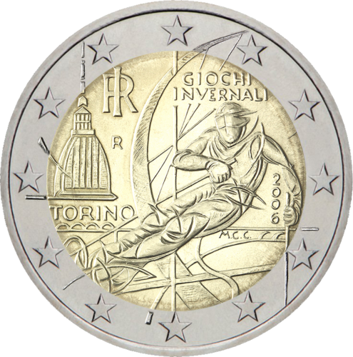 2006 Italy XX Winter Olympic Games 2 euro coin (1)