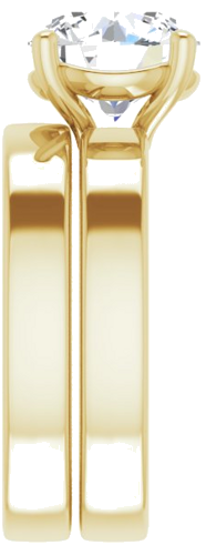 14K Yellow 9 mm Round Solitaire Engagement Ring Mounting (9)