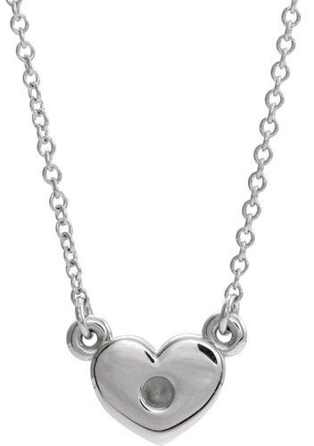 Sterling Silver Heart 16  Necklace Mounting (1)
