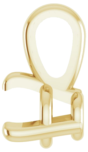 14K Yellow 2.5 mm Round  3-Prong Pendant Mounting (3)