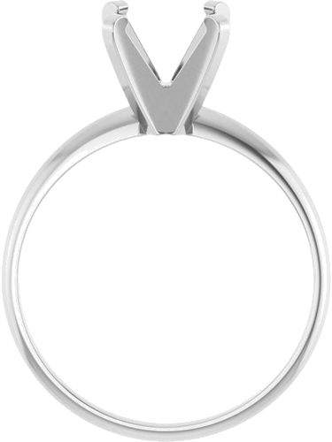 14K White 6 x 6 mm Square Ultra-Lightweight Solitaire Engagement Ring Mounting (2)