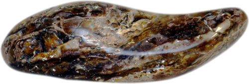 57,95 g Grey Amber Nugget wiht metal ore (2)