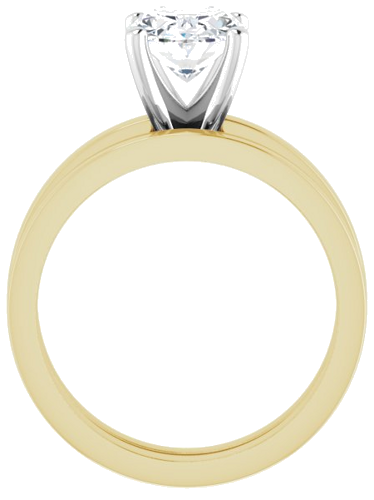 14K Yellow White 9x7 mm Oval Solitaire Engagement Ring Mounting (7)