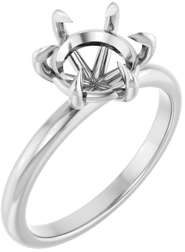 Platinum 8.2 mm Round Solitaire Engagement Ring Mounting (1)