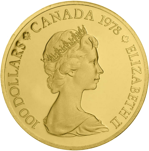 1978 Kanada 100 dolerių auksinė moneta (2)