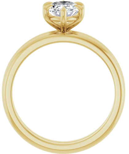 Sužadėtuvių Žiedas „Solitaire“ 585 Geltonojo Aukso Oval 8mm x 6mm (7)