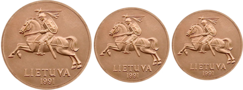 1991 Lietuva 10, 20, 50 centu komplekts (2)