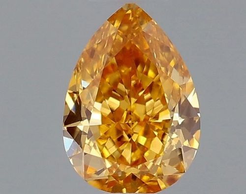 0.31 carat Fancy Intense Yellowish Orange-VS1 Natūralus Pear Deimantas (1)