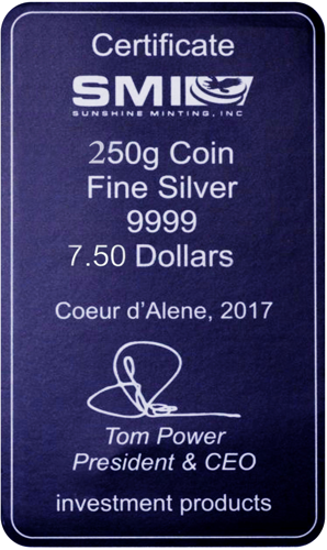 250 g Kuko salos 2017 sidabrinė 7.50 dolerio moneta-luitas (3)