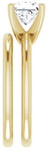 Sužadėtuvių Žiedas „Solitaire“ 585 Geltonojo Aukso Square 6mm (9)