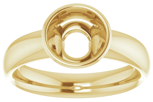 14K Yellow 7.4 mm Round Engagement Ring Mounting (3)