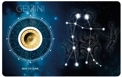 1/1000 oz Gemini (Zodiac Series) 3000 Francs Chad gold coin (1)