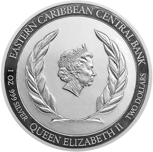 1 oz Любов 2022 Сейнт Лусия сребърна монета (2)