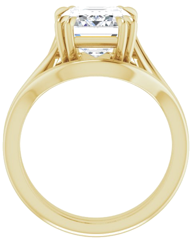 14K Yellow 10x8 mm Emerald Solitaire Engagement Ring Mounting (7)