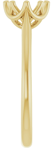 14K Yellow 6.5 mm Round Solitaire Engagement Ring Mounting (4)