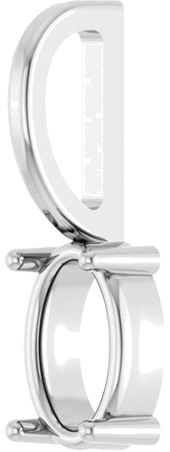 Pakabukas „Solitaire Charm“ 925 Sidabro Oval 6mm x 4mm (2)