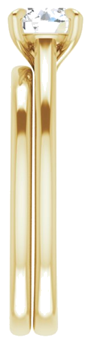 Sužadėtuvių Žiedas „Solitaire“ 585 Geltonojo Aukso Round 5.8mm (9)