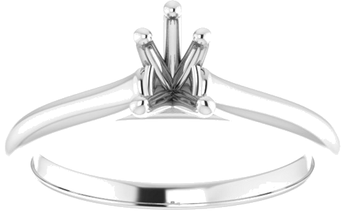 Sužadėtuvių Žiedas „Solitaire“ 417 Baltojo Aukso Pear Shape 6mm x 4mm (3)