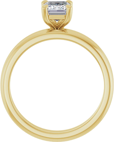 14K Yellow 7x5 mm Emerald Solitaire Engagement Ring Mounting (7)
