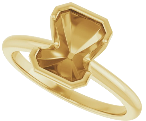 Sužadėtuvių Žiedas „Solitaire“ 585 Geltonojo Aukso Emerald 8mm x 6mm (5)