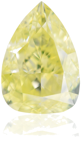 1.02 carat Fancy Greenish Yellow-SI1 Natūralus Pear Deimantas (1)