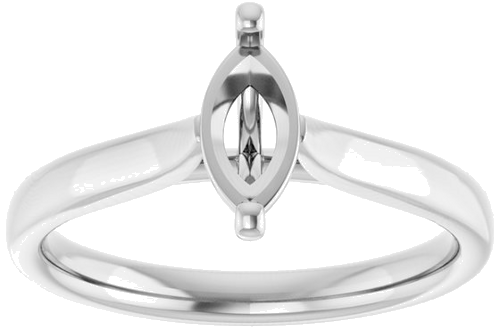 Sužadėtuvių Žiedas „Solitaire“ 585 Baltojo Aukso Marquise 8mm x 4mm (3)