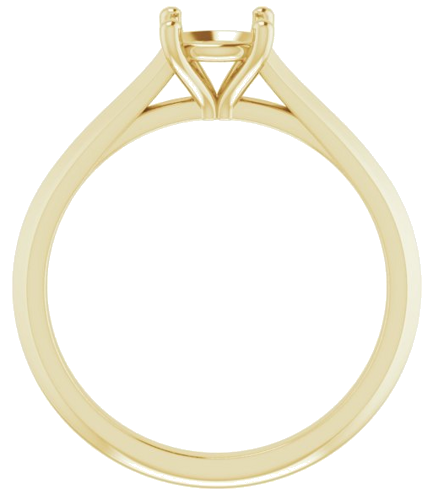 14K Yellow 6 mm Round Solitaire Engagement Ring Mounting (2)