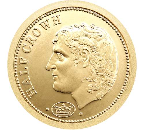 2012 Александър Велики 1/2 Crown Тристан да Куня златна монета (1)