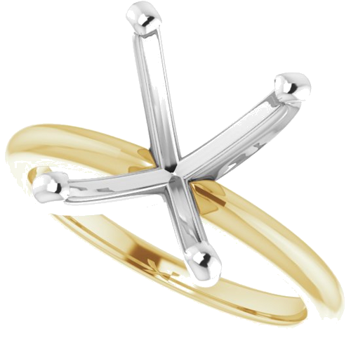 Sužadėtuvių Žiedas „Solitaire“ 585 Baltojo Ir Geltonojo Aukso Oval 14mm x 10mm (5)