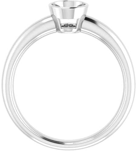 14K White 7x5 mm Oval Engagement Ring Mounting (2)