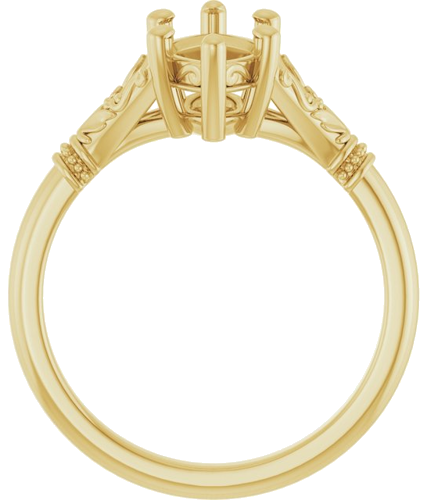 14K Yellow 12x6 mm Marquise Solitaire Engagement Ring Mounting (2)
