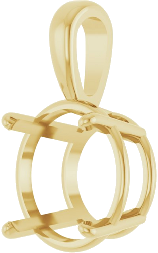 Pakabukas „Solitaire“ 585 Geltonojo Aukso Round 12mm (2)