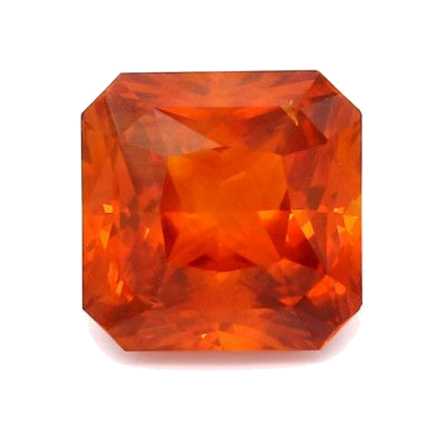 6.96 carat ORANGE MODIFIEDBRILLIANTFANCY cut Octagonal Safyras (1)