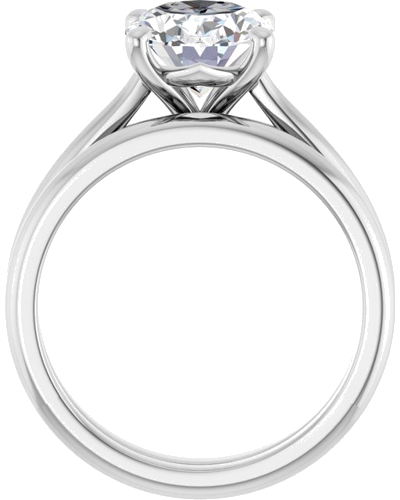 Platinum 10x8 mm Oval Solitaire Engagement Ring Mounting (7)