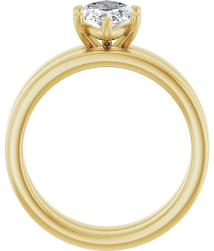 Sužadėtuvių Žiedas „Solitaire“ 585 Geltonojo Aukso Marquise 12mm x 6mm (7)