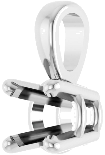 Pakabukas „Solitaire“ 417 Baltojo Aukso Round 4mm (2)