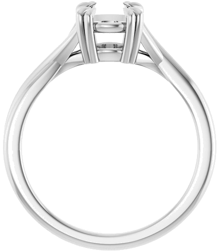 14K White 6.5 mm Round Solitaire Engagement Ring Mounting (2)