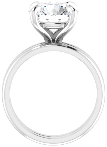 Platinum  10 mm Round Solitaire Engagement Ring Mounting (7)