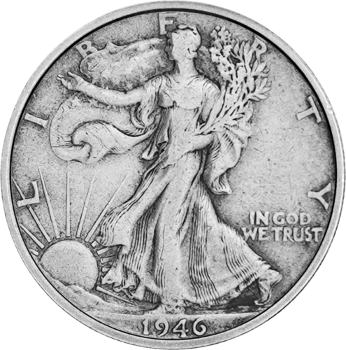 Pusė (1/2 dolerio) Liberty (1916-1947) JAV sidabrinė moneta (1)
