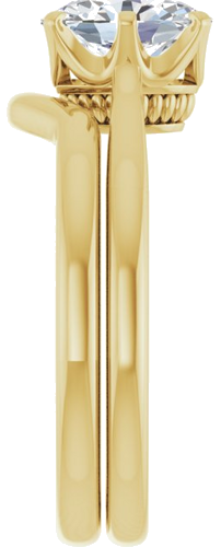 14K Yellow 8x6 mm Oval Engagement Ring Mounting (9)