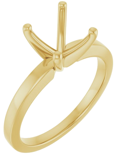 Sužadėtuvių Žiedas „Solitaire“ 585 Geltonojo Aukso Round 8.2mm (1)