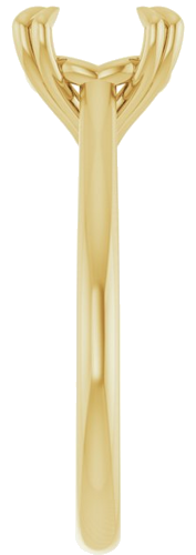 18K Yellow 8.2 mm Round Solitaire Engagement Ring Mounting (4)