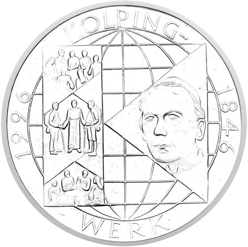 10 Mark Kolpingwerk 1996 Germany Silver Coin (1)