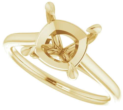 Sužadėtuvių Žiedas „Solitaire“ 585 Geltonojo Aukso Cushion 8mm (5)