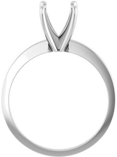 Sužadėtuvių Žiedas „Solitaire“ 585 Baltojo Aukso Round 7.3mm x 7.7mm (2)