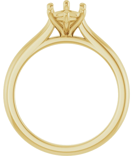 18K Yellow 12x6 mm Marquise Solitaire Engagement Ring Mounting (2)