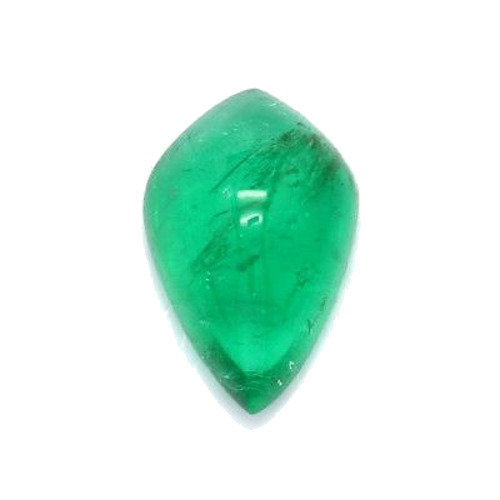 1.31 carat GREEN CABOCHON cut Kite Smaragdas (1)