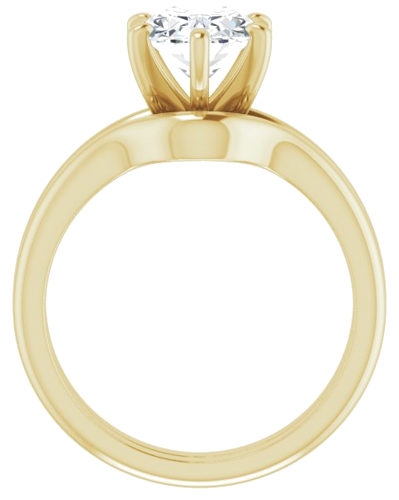 Sužadėtuvių Žiedas „Solitaire“ 585 Geltonojo Aukso Oval 9mm x 7mm (7)