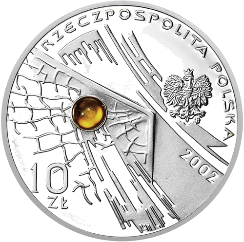 10 злотых Чемпионат мира по футболу 2002 Польша серебряная монета (2)